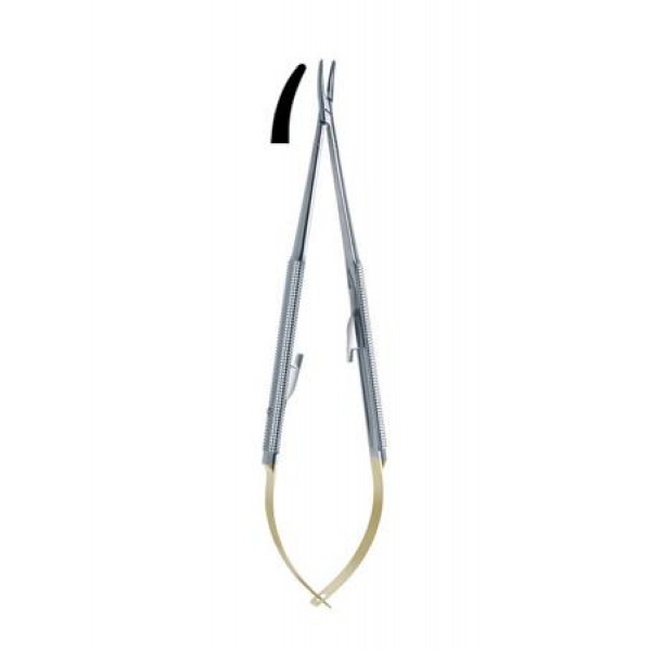 Micro Jacobson Needle Holder - Curved Tips